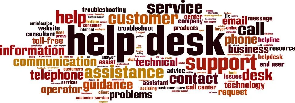 Help desk word cloud Stock Illustration