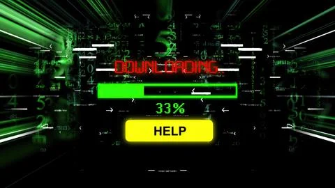 Help download progress bar on the screen 스톡 사진