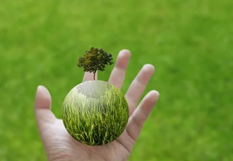 Help the earth by plantation concept 스톡 일러스트