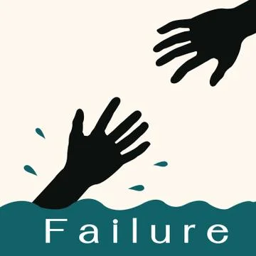 Help from failure Stock Illustration
