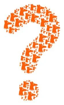 Help Figure of Fox Head Icons Stock Illustration