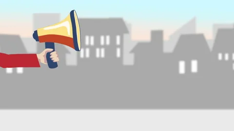 Help to find a job.. 2d animation with hand holding sign board asking for job. Stock Footage 132369924