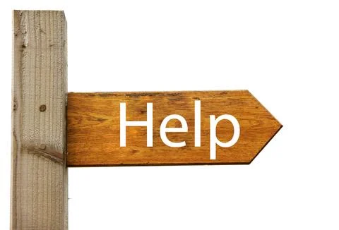 For Help Go Right Stock Illustration