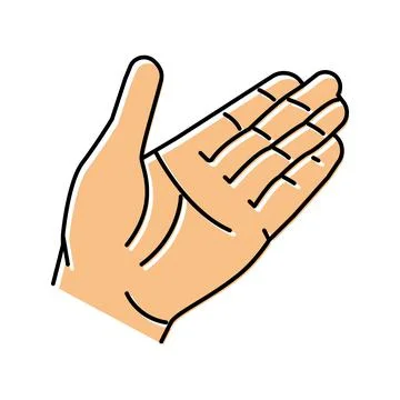 Help hand color icon vector illustration Stockillustratie