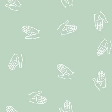 Help hand line seamless pattern Stock-Illustration
