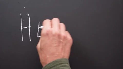 Help handwritten with chalk on black board Stock Footage 285646709