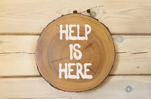 Help is here and support words symbol. Concept words Help is here on beauti.. 写真素材