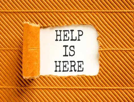 Help is here and support words symbol. Concept words Help is here on beauti.. 写真素材
