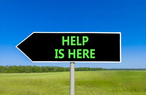 Help is here and support words symbol. Concept words Help is here on beauti.. 写真素材