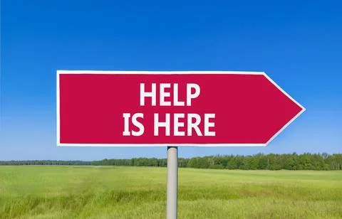 Help is here and support words symbol. Concept words Help is here on beauti.. 写真素材