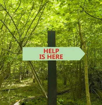 Help is here and support words symbol. Concept words Help is here on beauti.. 写真素材