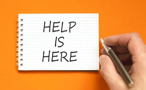 Help is here and support words symbol. Concept words Help is here on beauti.. 写真素材