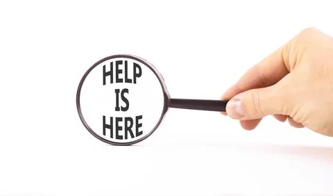 Help is here and support words symbol. Concept words Help is here on beauti.. 写真素材