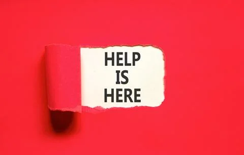 Help is here and support words symbol. Concept words Help is here on beauti.. 写真素材