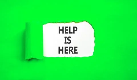 Help is here and support words symbol. Concept words Help is here on beauti.. Stock Photos