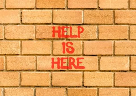 Help is here and support words symbol. Concept words Help is here on beauti.. 스톡 사진