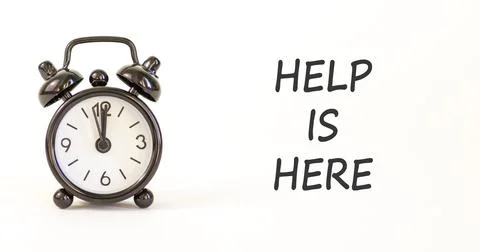 Help is here and support words symbol. Concept words Help is here on beauti.. Stockfoto's