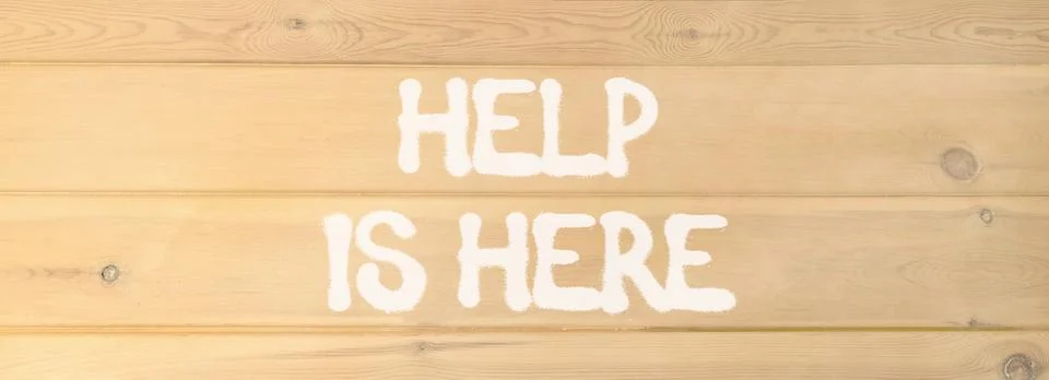 Help is here and support words symbol. Concept words Help is here on beauti.. Stockfoto's