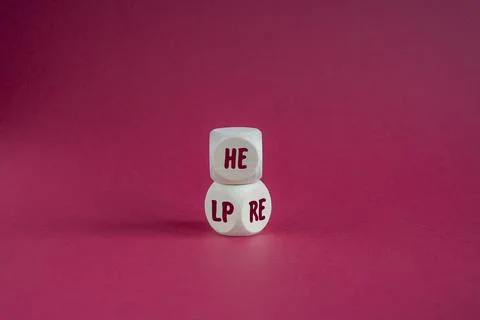 Help here symbol. Stock Photos