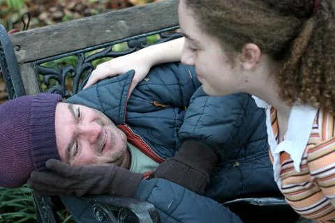 Help For Homeless Man Stock Photos