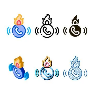 Help hotline range icon vector outline Stock Illustration