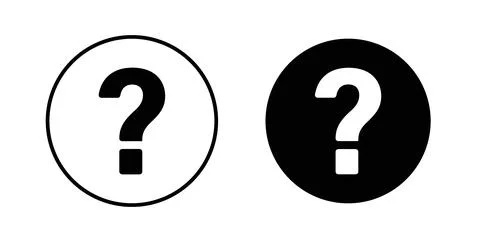 Help icon collection in black, Line icons, flat symbols Stock Illustration
