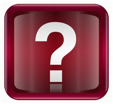 Help icon dark red, isolated on white background Stock Illustration