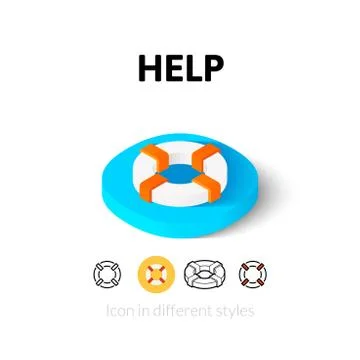 Help icon in different style Stock Illustration
