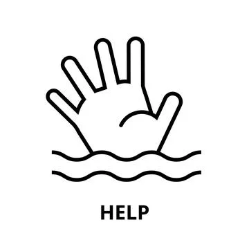 Help icon, for graphic and web design Illustrazione stock