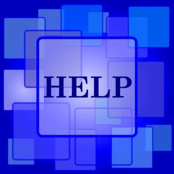 Help icon. Internet button on abstract background.. Illustrazione stock