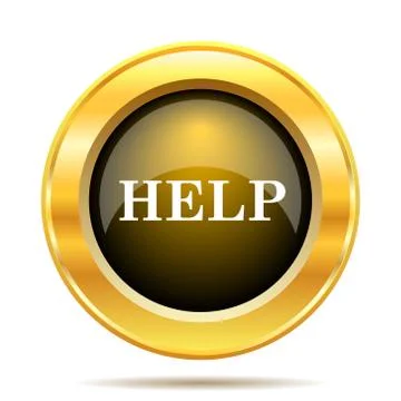 Help icon. internet button on white background.. Illustrazione stock