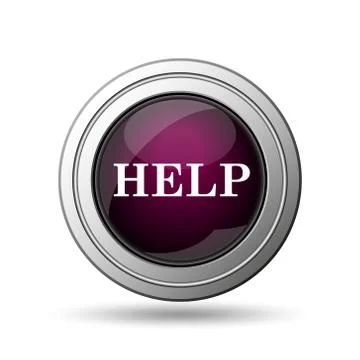  help icon. internet button on white background.. Illustrazione stock
