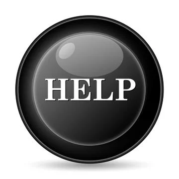 Help icon. internet button on white background.. Stock Illustration