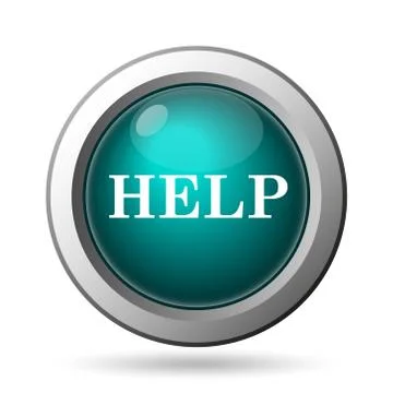 Help icon. internet button on white background.. Stock Illustration