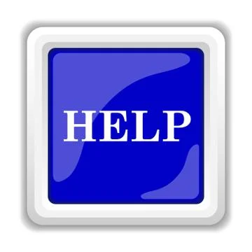 Help icon. Internet button on white background.. Stock Illustration
