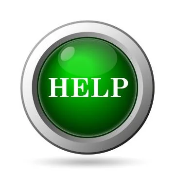 Help icon. Internet button on white background. Stock Illustration