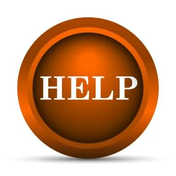 Help icon. Internet button on white background.. Stock Illustration