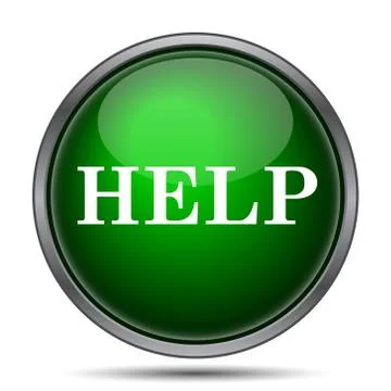 Help icon. Internet button on white background.. Stock Illustration