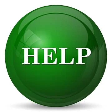 Help icon. Internet button on white background.. Stock Illustration