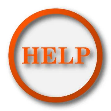 Help icon. Internet button on white background.. Stock Illustration