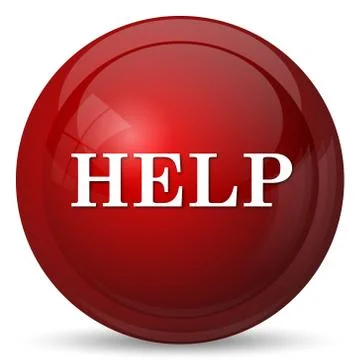 Help icon. Internet button on white background.. Stock Illustration