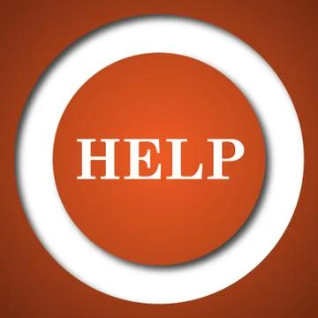 Help icon. Internet button on white background. . Illustrazione stock