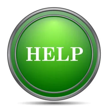 Help icon. Internet button on white background.. Stock Illustration
