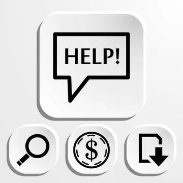 Help icon stock vector illustration flat design Ilustração Stock