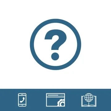 Help icon stock vector illustration flat design Stock Illustration