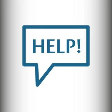 Help icon stock vector illustration flat design Stock Illustration
