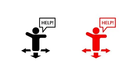 Help icon stock vector illustration flat design 스톡 일러스트