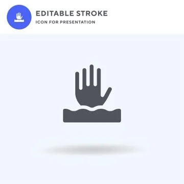 Help icon vector, filled flat sign, solid pictogram isolated on white, logo Illustrazione stock