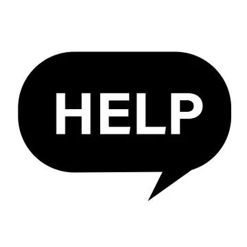 Help icon on white background. flat style. FAQ symbol. help icon in bubble Stock-Illustration
