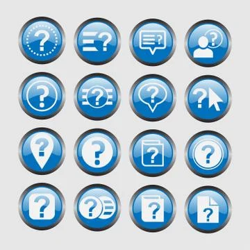 Help icons Stock Illustration